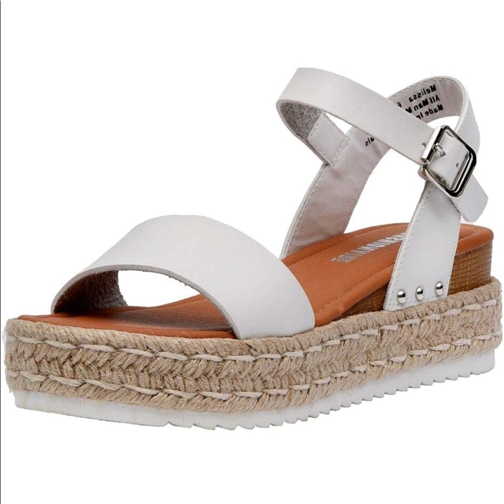 CUSHIONAIRE Women's Melissa Espadrille Wedge Sandal White